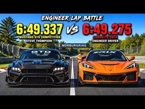 New Ford Mustang GTD Competition vs Corvette ZR1X Engineer Nürburgring Lap Comparison