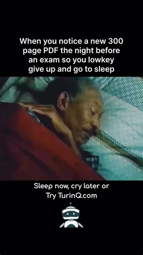 TurinQ.com on Instagram: "That moment you open the file and it says 300 pages the night before the exam… yeah no, we listen and we don’t judge 😌📚 If cramming isn’t your talent arc, maybe it’s time for a smarter one. Try TurinQ.com #study #studentlife #studytok #studymotivation #studyhacks"