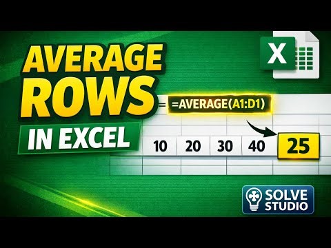 How to Calculate Average in Excel (Row & Column Tutorial)