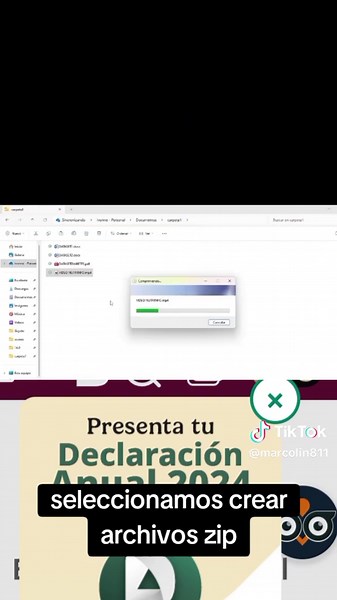 #tutoriales#sat #fypシ゚ #videoviral #declaracion #zip como crear un archivo zip para poder subir tu estado de cuenta en tu declaración anual que fue rechazado por inconsistencia en cuenta clabe
