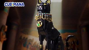 CUBIMANA Egyptian Pharaoh Cat Building Set - Animal Black Cat Building Blocks Toy for Adults DIY Crafts Project Egyptian Cat Model for Home Office Decor, Birthday Gift for Adults Women 10+ (1274PCS)