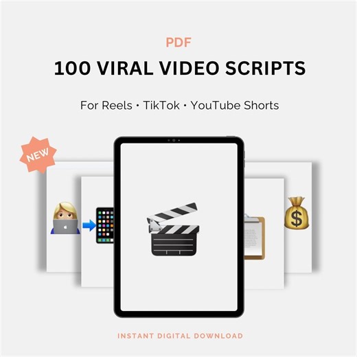 100 Viral Video Scripts for Reels Tiktok & Youtube Shorts | Short Form Video Scripts | Content Creator Toolkit | Social Media Video Ideas | - Etsy