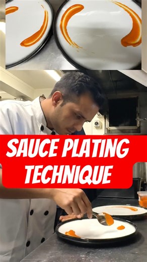Sauce plating technique.. #cheflife #foodplating #art #youtubeshorts