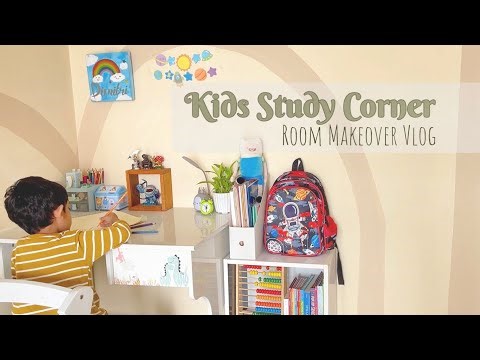 Kids Study Room Makeover | Renter-Friendly Room Makeover | Creative Learning Space