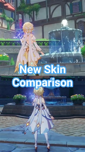 Lumine's Outfit Looks Same But #genshinimpact #genshin #shorts #lumine #fyp