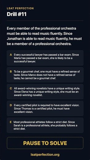 Can you solve this LSAT Drill? (#perf-1-11)