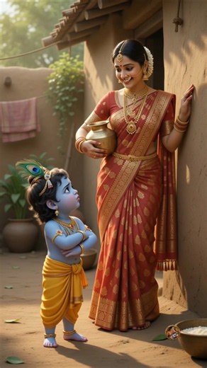 Mother, get me a bride! 🥺 | Cute Baby Yashoda Krishna Leela #shorts #kanha #3danimation