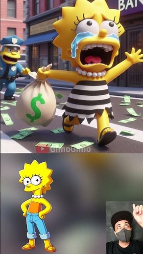 Simpson Family Cries Chased by a Police😅💥#shorts #simpsons #thesimpsons #funny