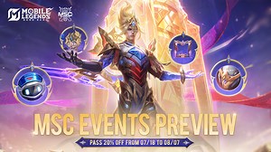 MSC Tournament is about to begin, with a variety of MSC events waiting for you! From 07/18 to 08/07, MSC Pass 20% OFF (899 Diamonds-->719 Diamonds)! Purchase to get Natan "Archon of Knowledge" skin. Complete active tasks to earn MSC Coins which can be exchanged for returned MSC skins including Atlas "Rune Sentinel", Jawhead "Space Explorer", and more rewards! We've also prepared exciting events like MSC Support Chest and Guess event for everyone to participate. Who will be crowned the MSC Champi