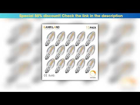 Review E12 E14 Smoky Gray LED Filament Edison Light Bulbs C7 Mini Candle Bombillas Dimmable 0.5W St