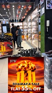 187K views · 666 reactions |  Flat 55% OFF Dhamaka Sale is STILL LIVE. Premium Leather. Crazy Prices. Shop Now before your size disappears. WhatsApp : 0317-7000747 Online & in stores : jfwofficial.com | JFW | Facebook