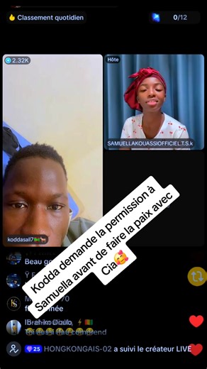 Kodda demande la permission à Samuella avant de faire la paix avec Cia