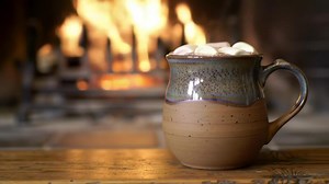 Download Hot Chocolate and Marshmallows by a Cozy Fireplace for free