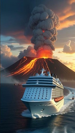Cruise Ship Flees as Volcano Erupts at Sea – Terrifying Natural Disaster Caught on Camera !
