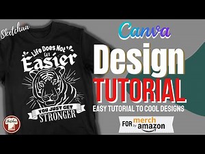Merch by amazon t shirt design with canva | Canva T shirt tutorial