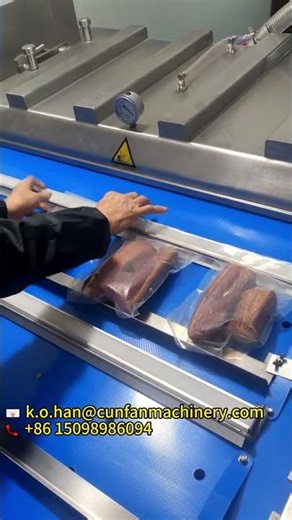Industrial Cured Meat Packaging: High-Speed Rolling Vacuum Sealer Demo 🥩🏭