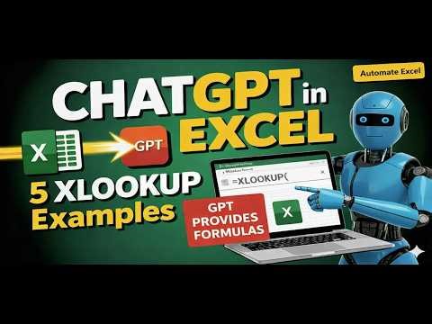 ChatGPT + XLOOKUP in Excel 🔥 5 Real Examples (Auto Formula Trick 2026)