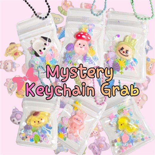 Mystery Kawaii Keychain Grab Bag, Surprise Gift, Birthday Party Favors, Custom Personalized Name Keychain - Etsy
