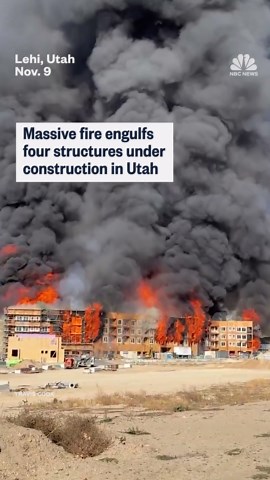 Massive fire engulfs four structures in Utah