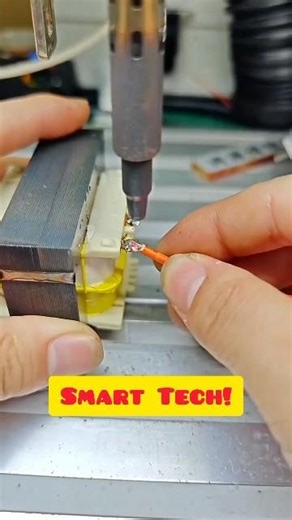 Soldering transformer by automatic robot 🤖#solderingrobot #automation #industrial #factorytour