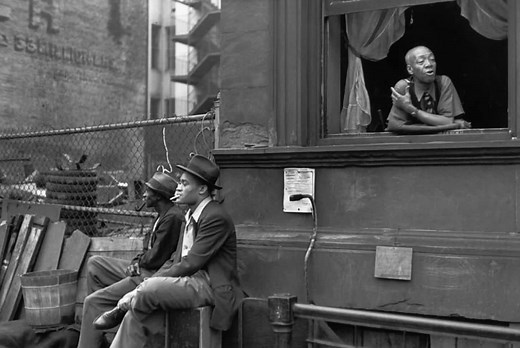Harlem, New York City, 1947 This 1947 photograph of Harlem captures the energy and spirit of the neighborhood in the post-World War II era. Harlem had long been a center of African American culture, with jazz, arts, and activism playing a major role in its identity. The image likely reflects a busy street scene, with people going about their daily lives amidst the backdrop of Harlem's iconic architecture. The 1940s were a time of transition in Harlem, as the Great Migration brought waves of Afri