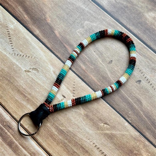Authentic Native American Handmade Beaded Keychain/wristlet | American Indian Beadwork | - Etsy