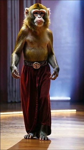 Creative performance with a monkey on America's Got Talent