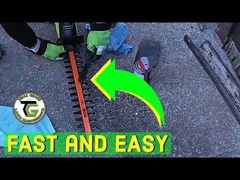 How to Sharpen and Clean Hedge Trimmer Blades(FAST and EASY)