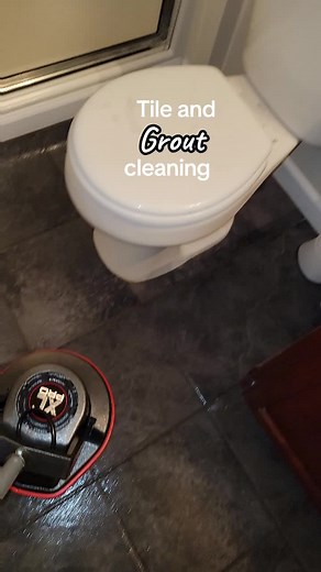 Tile and grout cleaning with the Oreck Commercial Orbiter #oreck #cleaningservice #tileandgroutcleaning #cleaning #fyp