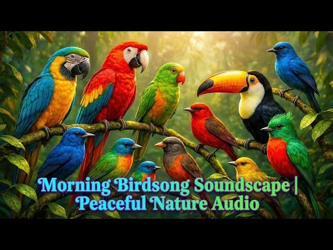 Immerse Yourself in Calm Nature Sounds. Close Your Eyes & Take A Journey Through The Jungle 🦜🐦🦚