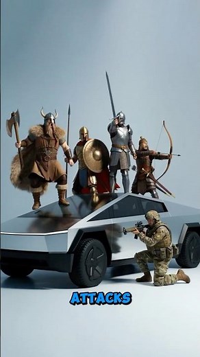 Viking Axe vs Tesla Cybertruck 😱 #cybertruck #destruction #viral