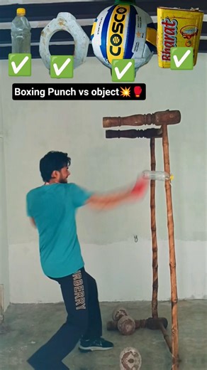 Boxing Punch vs Objects: Can I Break Them All?🥊 #boxing #boxingday #boxingchallenge