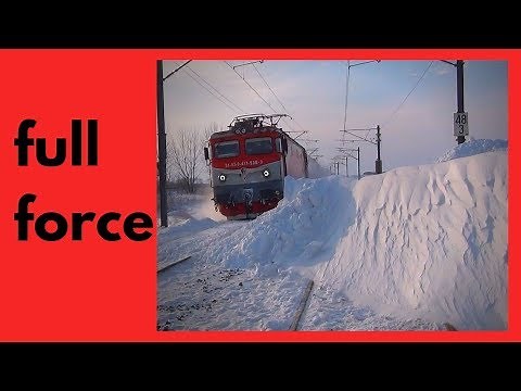 Winter Trains in Action - Snowblower Train - Train Snow Plow - Rotary Train Snow Plow