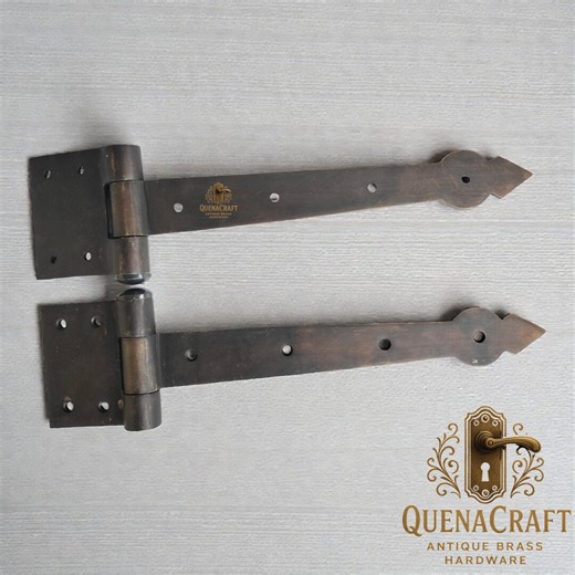 Pair of 29cm Massive Antique Brass French Fleur De Lis Finial Tip Hinges – Decorative Door & Gate Hinges, Classic Brass Hardware - Etsy