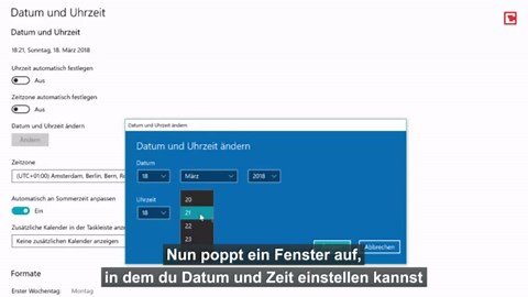 Windows 10: Datum und Uhrzeit einstellen - so geht's