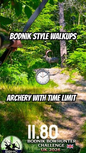 Running Archery with Carbon Longbow and Wooden Arrows 🏹 Bodnik Bowhunter Challenge UK 26 Walkups