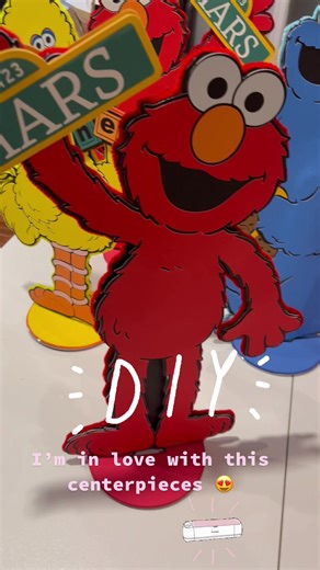 DIY Elmo Safari Letter L Centerpiece Craft Ideas