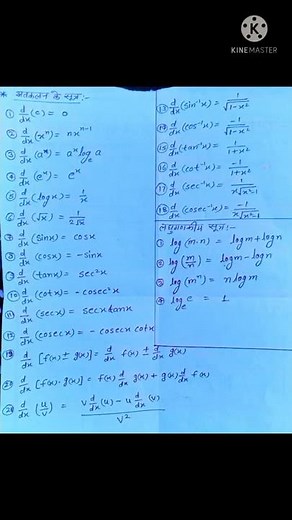 Class 12th #maths formula chapter 5 #Avkalan @dracademic