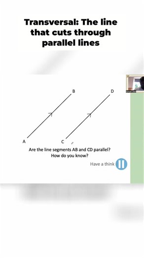 Samuel Utere | Line segments AB & CD are parallel with matching notations. A transversal line cuts through parallel lines. Line EF & GH are transversals.... | Instagram
