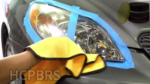 Automotive Headlight Lens Restorer, 120ML Automotive Headlamp Repair Milk Car Headlight Repair Cream with Cleaning Sponge, Car Headlight Restoration Kit for Cleaning and Polishing (A_1 Set)