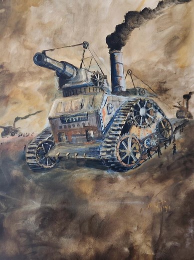 This is based on an original painting I did called 'Siege Machine' | Michael Trapp