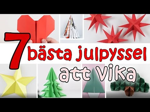 Julpyssel med papper | 7 bästa enkla pyssel att vika