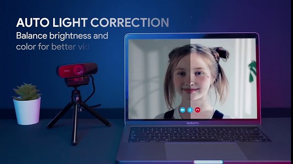 Webcam with Microphone, WENKIA Full HD 1080P USB Desktop Web Computer Camera with Dual Stereo Microphones, Streaming Webcam for Video Conferencing & Chatting, Compatible with Windows, Mac, PC & Laptop