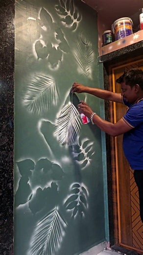 New style design in hand work on wall #highlight #texture #design #trending #video #painting #shorts