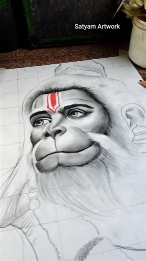 Hanuman Jii 🪷🫀 #art #drawingprocess #drawing #sketch #painting #digitalart #pencildrawing #artist