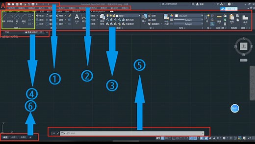 CAD、菜单栏、功能区、文件选项卡、命令行、布局选项卡、快速访问工具栏（的显示和隐藏）找不到该怎么办