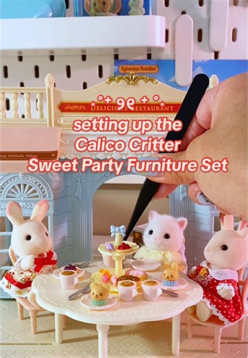 Setting Up Calico Critters Sweet Party Furniture Set