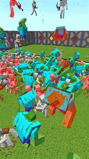 100 vs 100 #minecraft #mobbattle #minecraftbattle