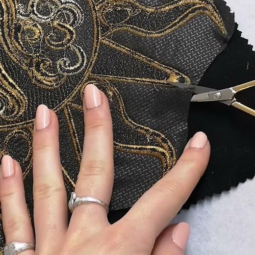 Pro Tips: Curved Scissors// Tricks from Professional Hand Embroiderers #shorts