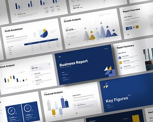 Business Report Powerpoint Presentation | Animated PPT Template | Professional Slide Design & Layouts | 100% Editable | Project / Finance - Etsy